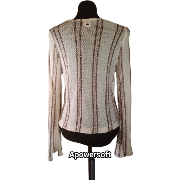 Striped V-Neck Wrap Top - Picture 5 of 7